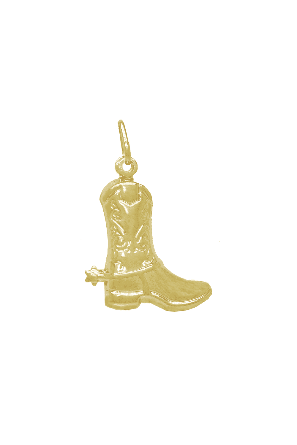 Pingente Bota Texana ou Country Banho Ouro 18K