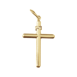 Pingente Cruz INRI 2,5cm Banho Ouro 18K