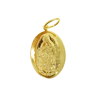 Pingente Nossa Senhora de Guadalupe Banho Ouro 18K