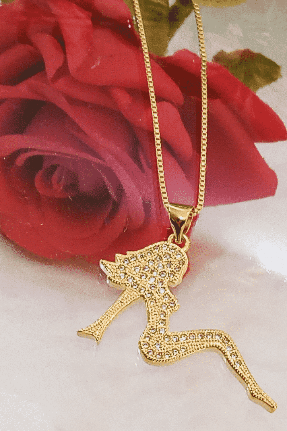 Colar Mulher Cravejado com Micro Zircônias Banho Ouro 18K - Imagem 3