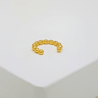 Piercing Fake Bolinha 10/10MM Banho Ouro 18k