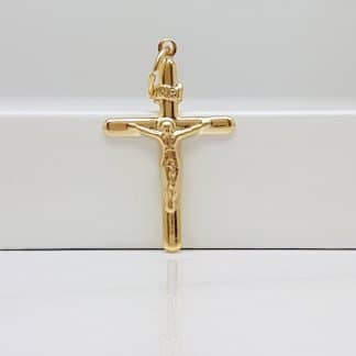 Pingente Cruz com Cristo - Banho Ouro18k