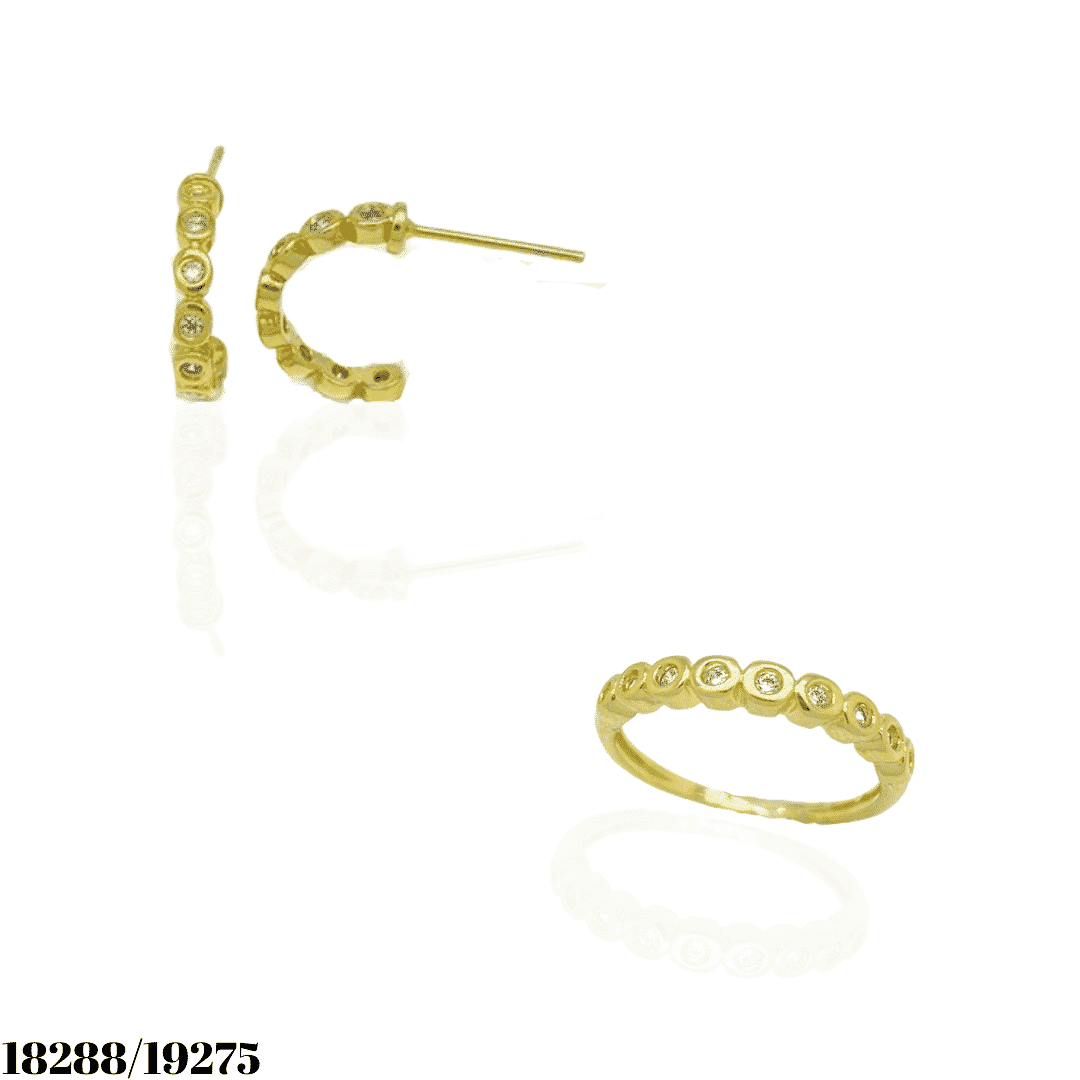 Aliança MicroZircônia 1mm - Banho Ouro18k