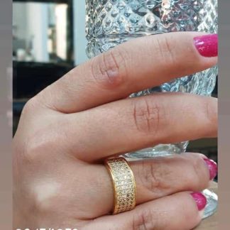 ANEL ALIANÇA LARGA ZIRCÔNIA