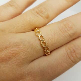 ALIANÇA CORAÇÃO PEQUENO VAZADO