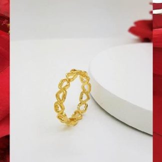 ALIANÇA CORAÇÃO PEQUENO VAZADO