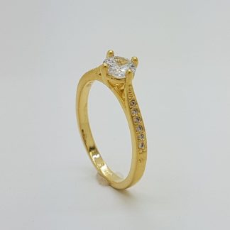 ANEL SOLITÁRIO CRAVEJADA 2.5MM