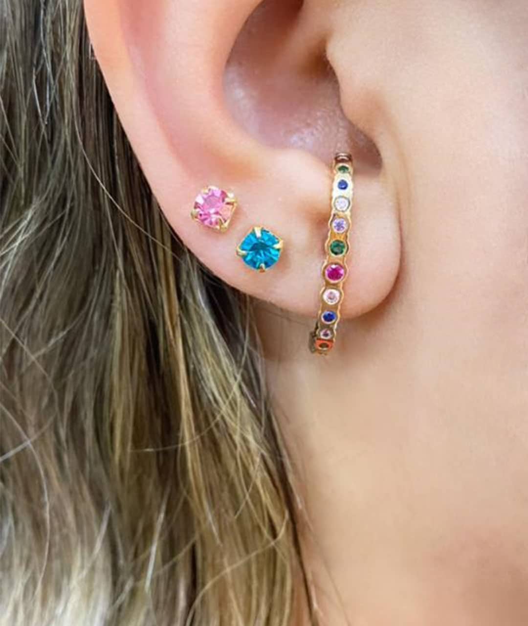 Trio de Brinco Solitário 18mm - Imagem 2