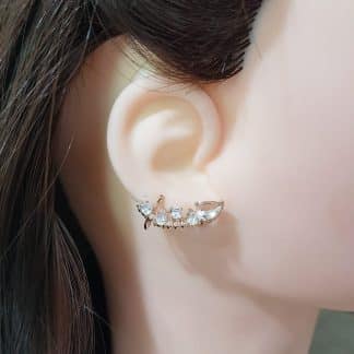 Brinco Ear Hook Zircônias