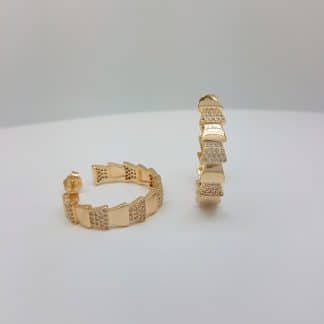 Argola Lisa e Micro Zircônia