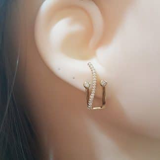Ear Hook Micro Zircônia e Liso