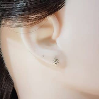 Brinco Estrela Strass