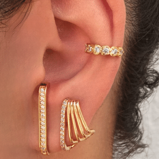 Ear Jacket Fios Cravejado e Liso