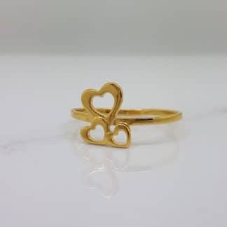 Anel Corações Vazados