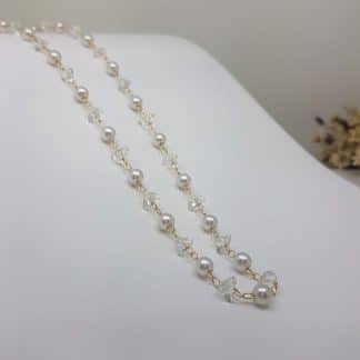 Colar Pérolas com Cristais
