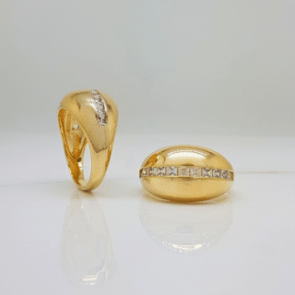 Anel Liso com Zircônia