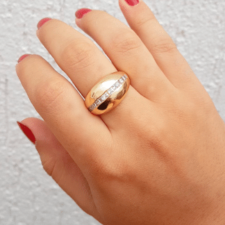 Anel Liso com Zircônia
