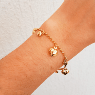 Pulseira Corações Lisos