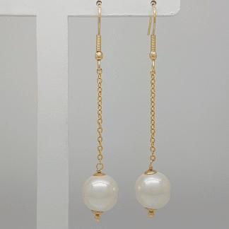 Brinco Anzol 12mm Pérola