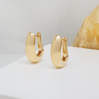 Argola Articulada Oval Média Lisa