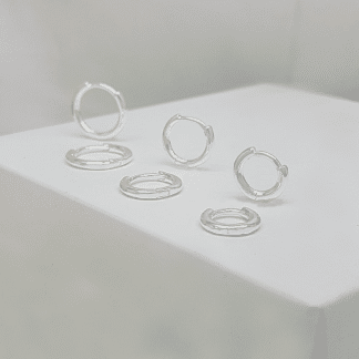 Trio Argola Articulada Lisa Fina B Prata