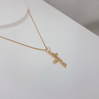 Colares 40cm+ escrito Gratidão Vovó e Alegria banho ouro 18k