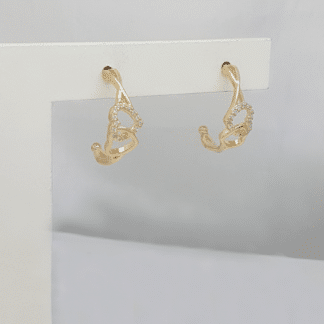 Argola Coração Liso Micro Zircônia