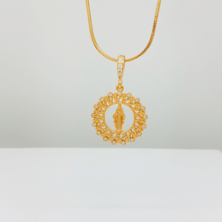 Pingente Nossa Senhora de Fátima Micro Zircônia