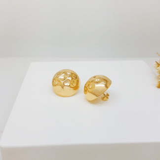 Brinco Meia Bola Testurizada 20mm