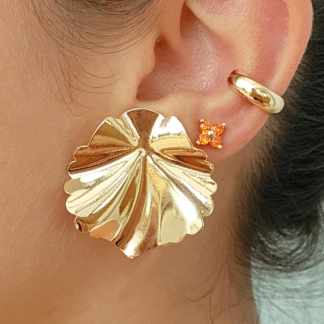 Brinco Folha Estamparia 30mm