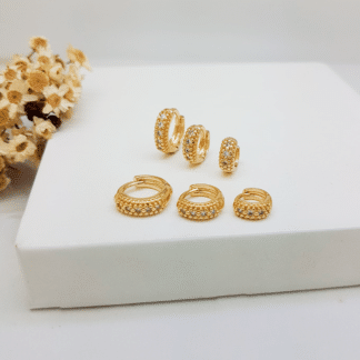 Trio Argola Articulada Zircônia