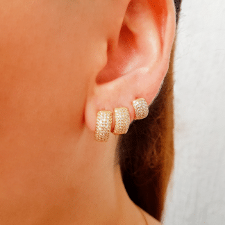 Trio Argola Articulada Micro Zircônia