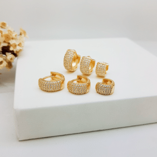 Trio Argola Articulada Micro Zircônia