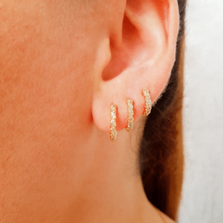 Trio Argola Articulada Micro Zircônia Fina