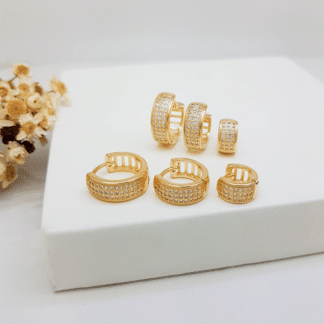 Trio Argola Articulada Zircônia