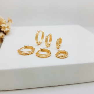 Trio Argola Articulada Bambu