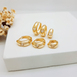 Trio Liso Zircônia Coração