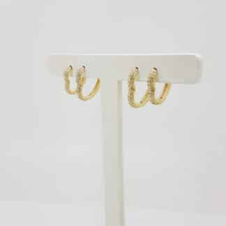 Argolas Articuladas Coração Cravejadas em Zircônias