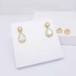 CONJUNTO CIRCULO CRAVEJADO COM GOTA