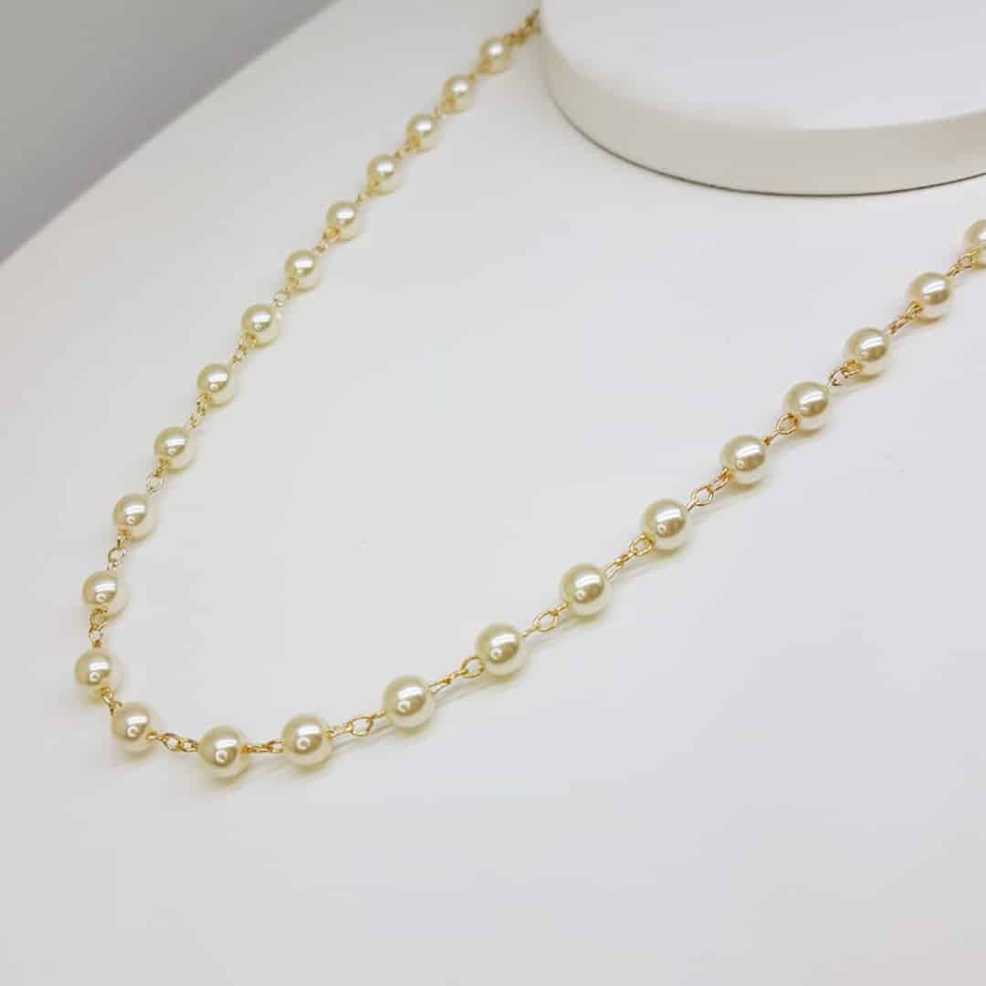 Colar Pérolas de Resina 5mm - Imagem 2