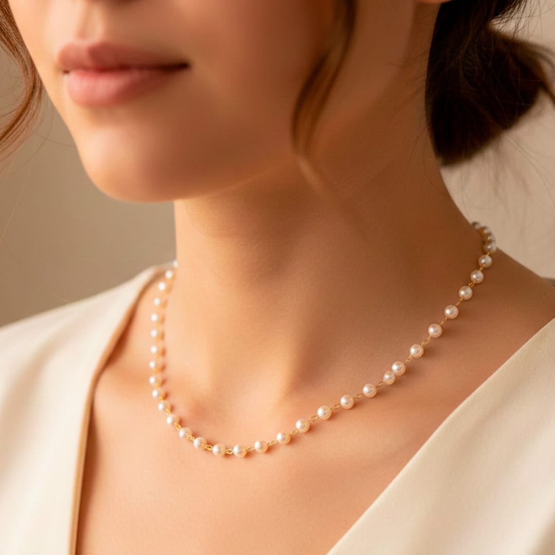 Colar Pérolas de Resina 5mm