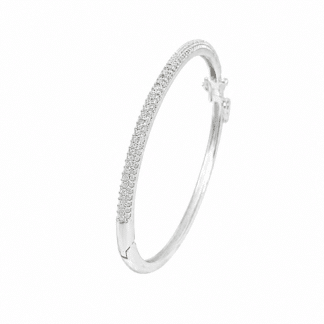 BRACELETE CRAVEJADO BANHO DE PRATA