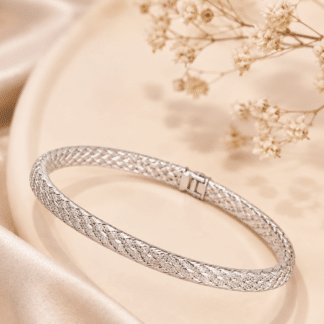 BRACELETE FITA BANHO DE PRATA