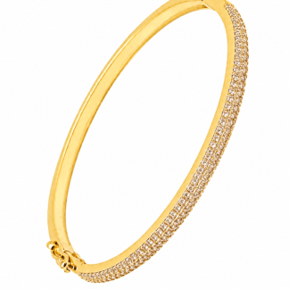 BRACELETE CRAVEJADO DOURADO