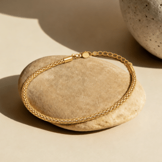 PULSEIRA FIO PIPOCA DOURADA
