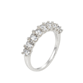 ALIANÇA PRATA ZIRCONIA