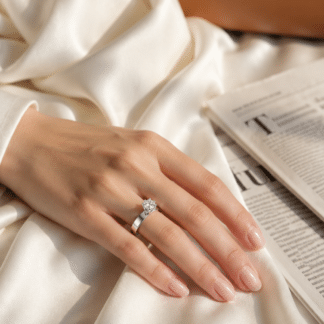 ANEL SOLITÁRIO PRATA MOISSANITE
