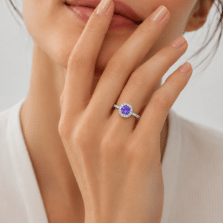 ANEL PRATA MICROZIRCONIA PEDRA