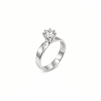 ANEL SOLITÁRIO PRATA MOISSANITE